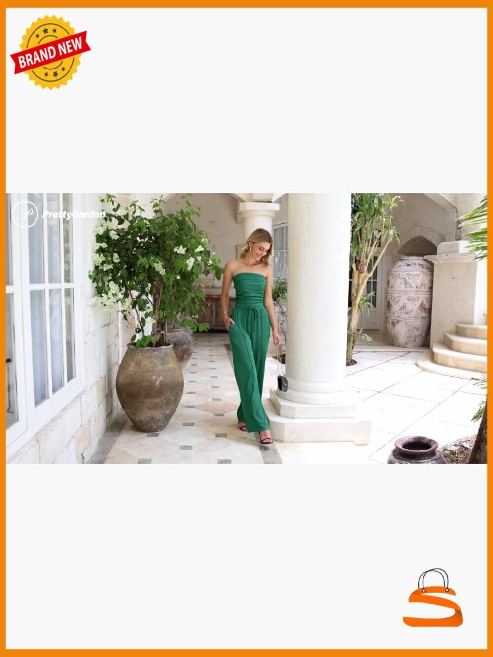 2 Piece Ribbed Knit Crop Top Wide Leg Pants Lounge Set - Picture 7 of 7
